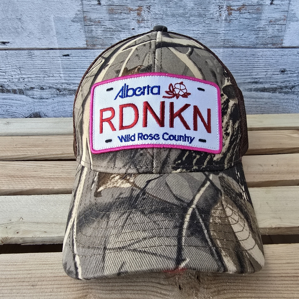 Rdnkn Alberta Camo Snap Back Mesh Trucker Hat Womens